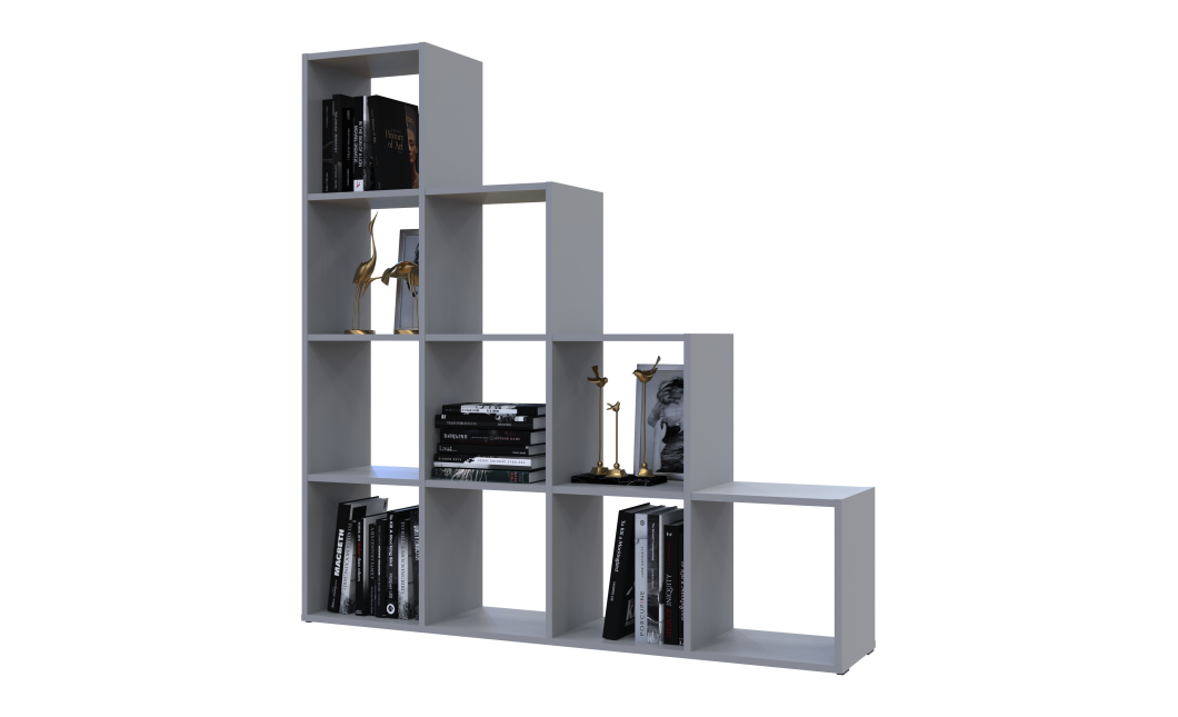 Regalsystem Doros Step 4x4 Grau offen 136,2x28,8x140,7 (41516179)