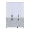 Kleiderschrank Doros Thorn Natti Kiefer/Weiß 3 Türen Kleiderstange 135x51,6x200 (44900507)
