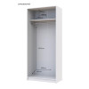 Kleiderschrank Doros Promo mit Drehtüren Weiß 2+2 Türen 180x48x204 (42005008)