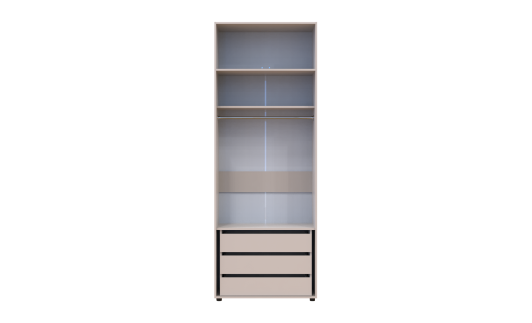 Kleiderschrank mit Schubladen und Aufsatz Doros Kasper Kaschmir 2 Türen 90x48x245 (42005538)