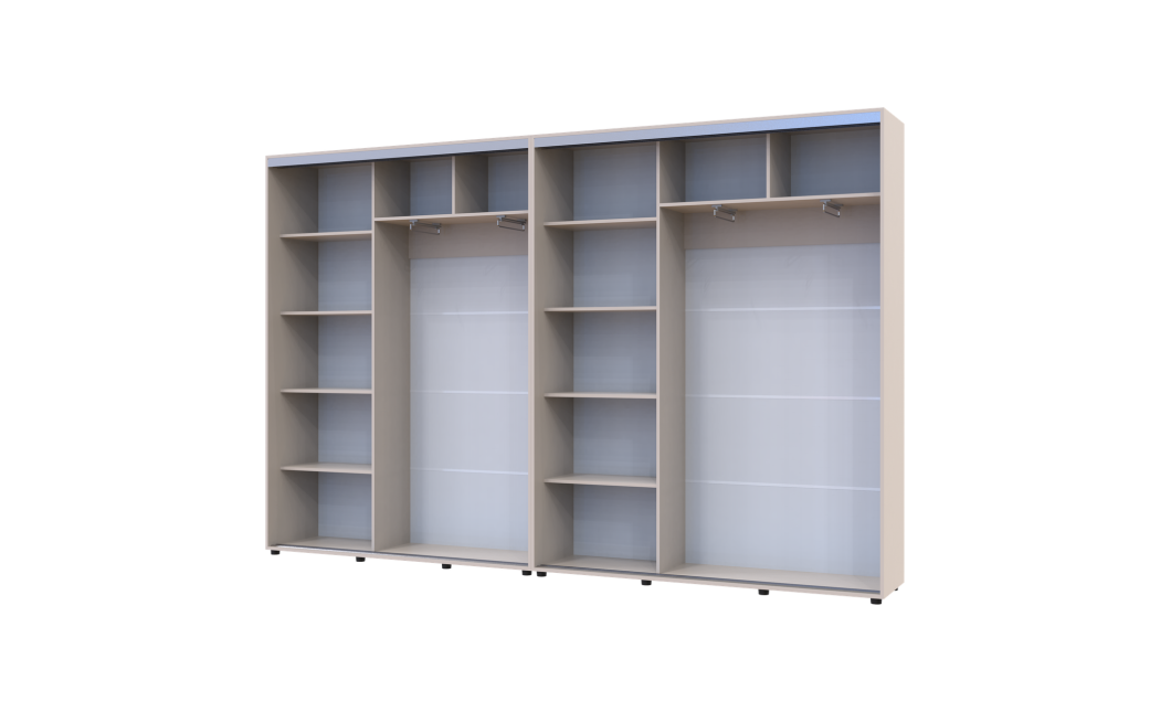 Kleiderschrank Doros Sigma Slim Schiebetüren Kaschmir 2+2 Türen 330x45x214.4 (42005612)