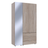 Drehtürenschrank Doros Gelar Sonoma Eiche 2 Türen mit Spiegel 116,5x49,5x203,4 (42002156)