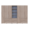 Kleiderschrank Doros Gelar Sonoma Eiche 3+3 Türen Säulenschrank 292,4x49,5x203,4 (42005184)