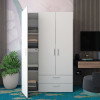 Kleiderschrank Doros Ektor Weiß 3 Türen 116x49,5x180 (80737076)