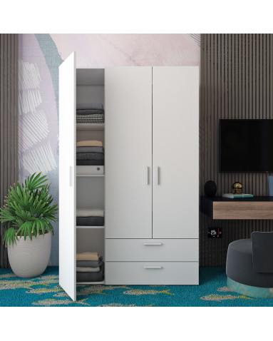 Kleiderschrank Doros Ektor Weiß 3 Türen 116x49,5x180 (80737076)