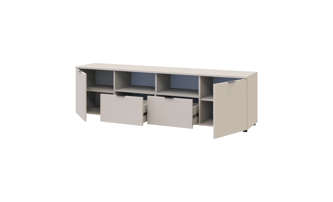 Kommode Doros Ron 4 Kaschmir 2 Türen 2 Schubladen 180x38x50 (41516046)