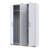 Kleiderschrank Doros Austin mit Drehtüren Weiß 135x51x205 (80737167)