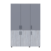 Kleiderschrank Doros Thorn Natti Kiefer/Grau 3 Türen Böden 135x51,6x200 (44900512)