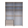 Kleiderschrank mit Schubladen und Aufsatz Doros Kasper Kaschmir 2+2 Türen 180x48x245 (42005542)