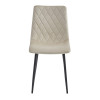 Stuhl TURIN Samt Beige/Schwarze Beine (10038701)