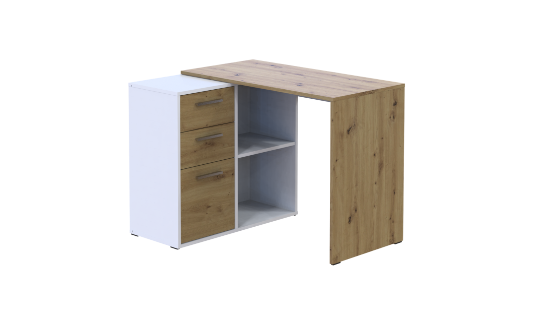 Computertisch Doros T8 Weiß Eiche Artisan 100x83x75 (41516060)
