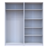 Kleiderschrank Doros Promo Set mit Böden Weiß 2+2 Türen 180x48x204 (44900288)