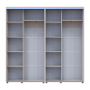 Kleiderschrank Doros Sigma Slim Schiebetüren Kaschmir 2+2 Türen 220x45x214.4 (42005590)