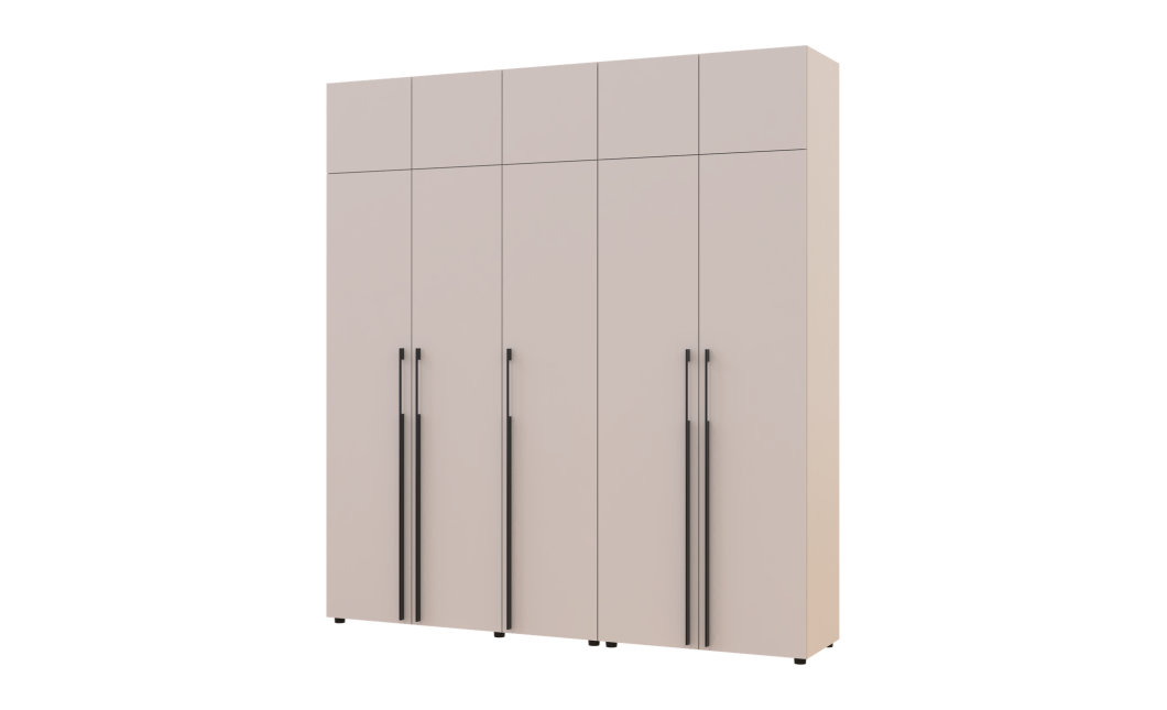 Kleiderschrank mit Schubladen und Aufsatz Doros Kasper Kaschmir 2+3 Türen 225x48x245 (42005554)