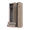 Kleiderschrank Doros Lukas mit Drehtüren Sonoma Eiche 3 Türen 135x50x240 (80737803)