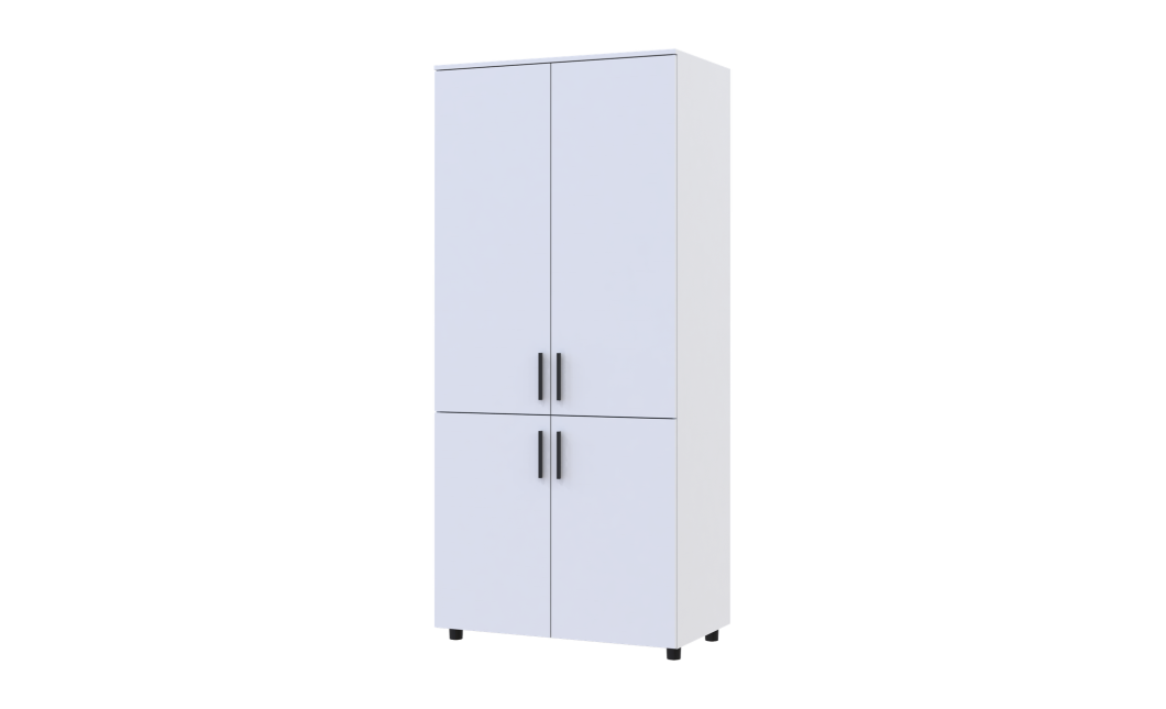 Kleiderschrank Doros Thorn Weiß 2 Türen Kleiderstange 90x51,6x200 (44900435)
