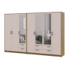 Kleiderschrank mit Spiegel Doros Rondi Artisan Eiche/Kaschmir 3+4 Türen 281x52x195 (42005661)