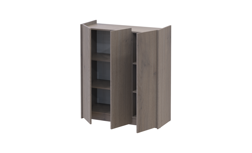 Schuhschrank Doros Kassel mit Spiegel Cremona Cannolo 3 Türen 97×40×110 (42005503)