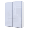 Kleiderschrank Doros G-Caiser Schiebetüren Weiß mit Glas 180x60x240 (42005017)