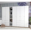 Kleiderschrank Doros Gelar Weiß 2+4 Türen mit offenem Regal 270,7x49,5x203,4 (42005033)