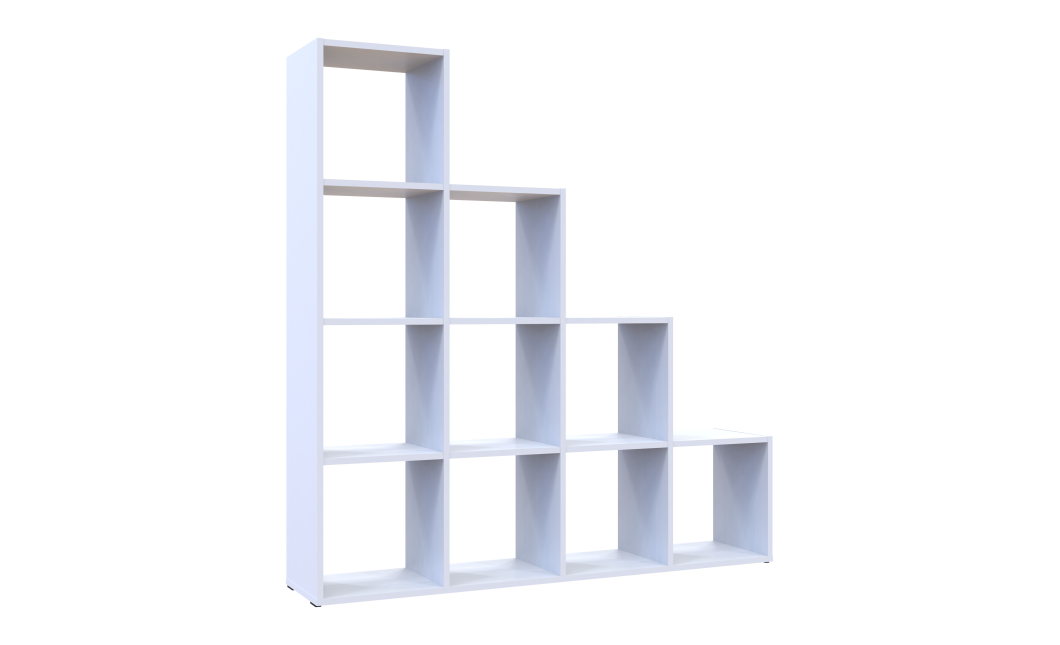 Regalsystem Doros Step 4x4 Weiß offen 136,2x28,8x140,7 (41516166)