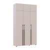 Kleiderschrank mit Schubladen und Aufsatz Doros Kasper Kaschmir 3 Türen 135x48x245 (42005566)
