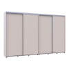 Kleiderschrank Doros Sigma Slim Schiebetüren Kaschmir 2+2 Türen 340x45x214.4 (42005614)