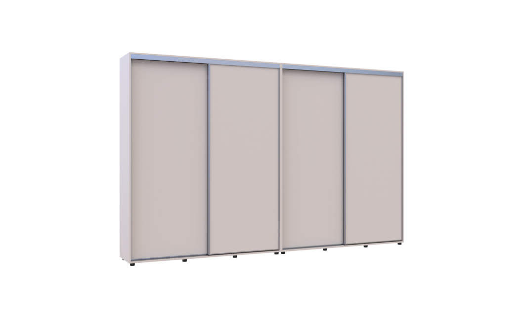 Kleiderschrank Doros Sigma Slim Schiebetüren Kaschmir 2+2 Türen 340x45x214.4 (42005614)
