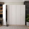 Kleiderschrank Doros Promo mit Drehtüren Weiß 2+3 Türen 225x48x204 (42005004)