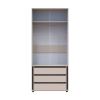 Kleiderschrank mit Schubladen Doros Kasper Kaschmir 2 Türen 90x48x204 (42005532)