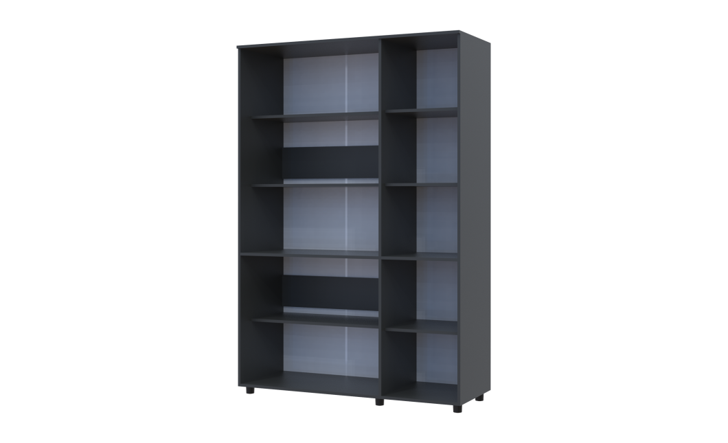 Kleiderschrank Doros Thorn Anthrazit 3 Türen Böden 135x51,6x200 (44900492)