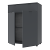 Kommode Doros Ron 2 Graphitgrau 2 Türen 1 Schublade 80x38x100 (41516004)