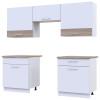 Küche Doros Leia 180x60x250 Weiß / Sonoma Eiche (81000010)