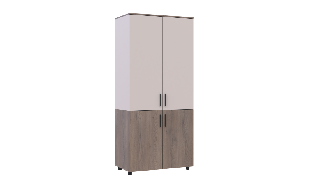 Kleiderschrank Doros Thorn Cremona Cannolo/Kaschmir 2 Türen Böden 90x51,6x200 (44900452)