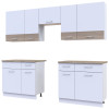 Küche Doros Leia 260x60x250 Weiß / Sonoma Eiche (81000009)