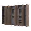Kleiderschrank mit Schubladen, Regalen und Aufsatz Doros Kasper Cremona Cannolo 3+2+3 Türen 360x48x245 (42005745)