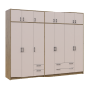 Kleiderschrank mit Aufsatz Doros Rondi Artisan Eiche/Kaschmir 3+4 Türen 281x52x236 (42005672)