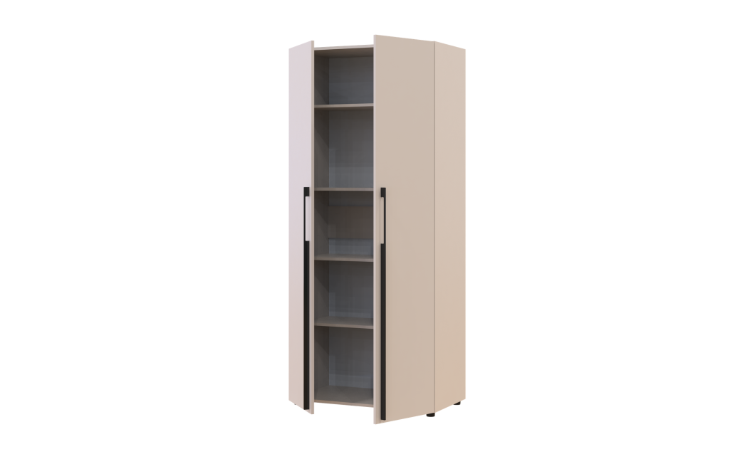 Kleiderschrank mit Regalen Doros Kasper Kaschmir 2 Türen 90x48x204 (42005528)