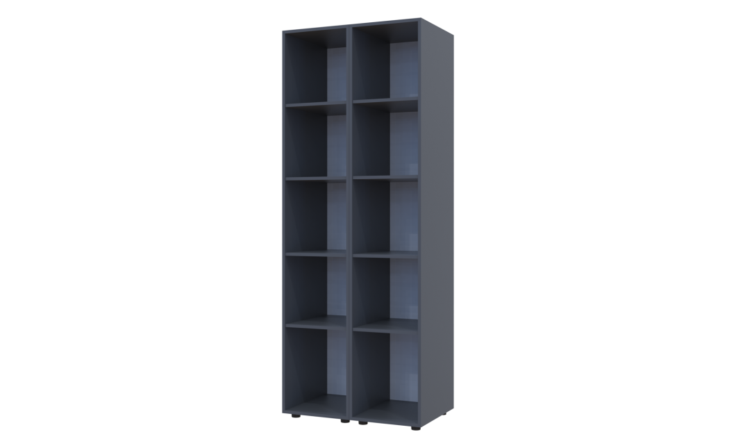 Kleiderschrank Set Doros Gelar Graphitgrau mit 2 Spiegeln 78x49,5x203,4 (42002164)