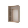 Kleiderschrank Doros City Light Schiebetüren Sonoma Eiche mit Spiegel 150x60x225 (42002039)