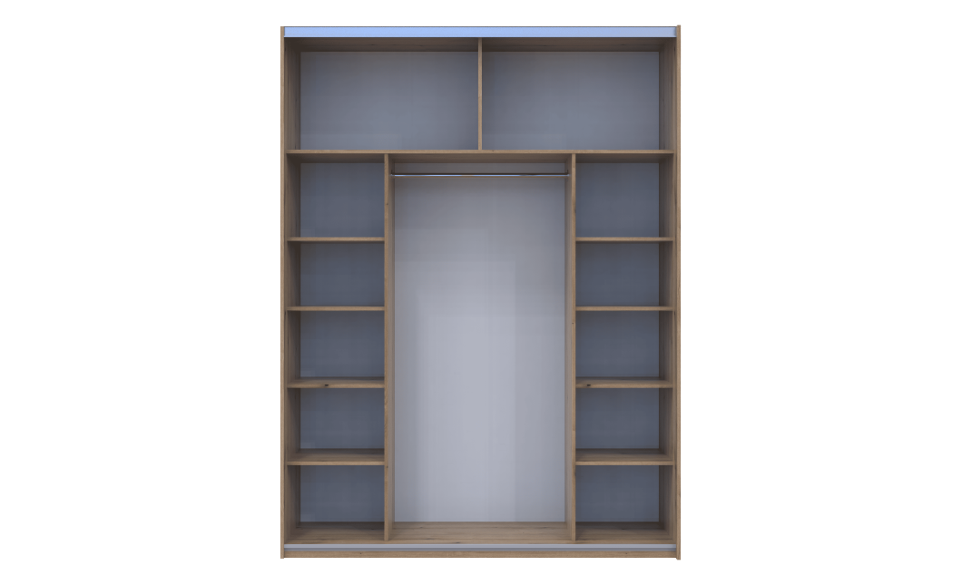 Kleiderschrank Doros G-Caiser Schiebetüren Ewok Eiche 2 Türen 180x60x240 (80737748)