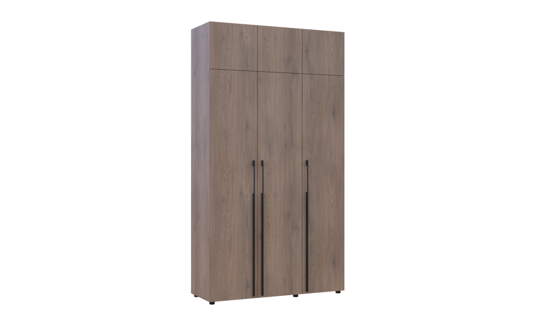 Kleiderschrank mit Schubladen und Aufsatz Doros Kasper Cremona Cannolo 3 Türen 135x48x245 (42005567)