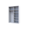 Kleiderschrank Doros G-Caiser Schiebetüren Weiß Graphitgrau 2 Türen 160x60x240 (42005087)