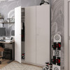 Kleiderschrank Doros Promo mit Drehtüren Weiß 3 Türen 135x48x204 (80737071)