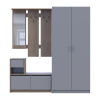 Flurmöbel Set Bela + Kleiderschrank Promo Cremona Cannolo/Grau 190x48x204 (42005331)