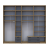 Kleiderschrank mit Spiegel und hohem Aufsatz Doros Rondi Artisan Eiche/Graphit 3+4 Türen 281x52x260 (42005721)