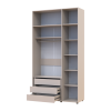 Kleiderschrank mit Schubladen und Aufsatz Doros Kasper Kaschmir 3 Türen 135x48x245 (42005566)