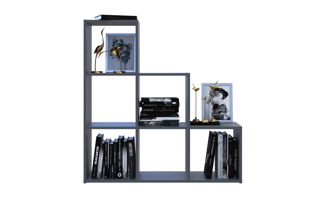 Regalsystem Doros Step 3x3 Graphitgrau offen 102,6x28,8x106,1 (41516162)
