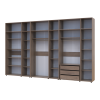 Kleiderschrank mit Schubladen, Regalen und Aufsatz Doros Kasper Cremona Cannolo 3+3+3 Türen 405x48x245 (42005737)