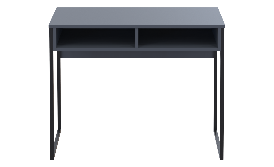 Schreibtisch Doros Bart Graphitgrau mit Ablage 100x55x78,1 (41510113)